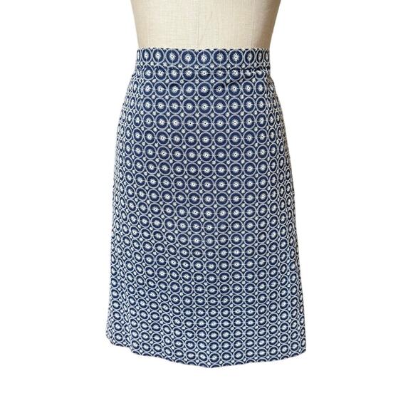 NWT Brooks Brothers 346 A-Line Knee-Length Eyelet Skirt Size 14 - Picture 1 of 5